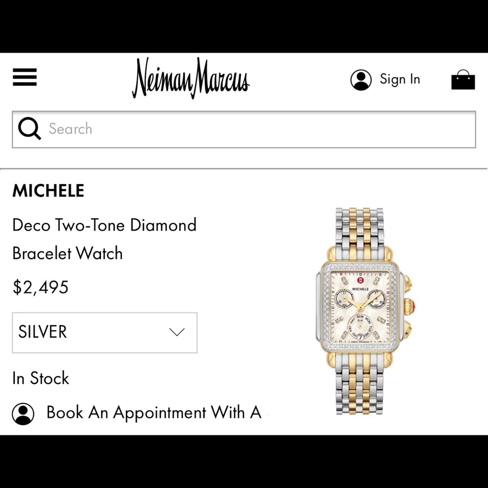 Michele Deco Diamond with mother of Pearl face